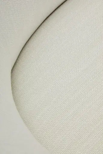 Bordo Textured Cream Curved Swivel Chair