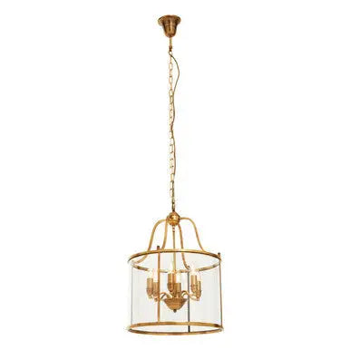 Brass Finish 6 Bulb Pendant Light | Hampstead