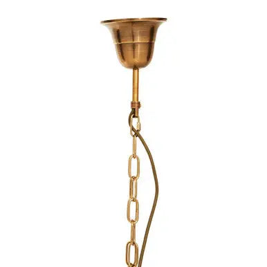 Brass Finish 6 Bulb Pendant Light | Hampstead