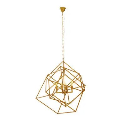 Brass Finish Four Bulb Pendant Light | Kamara