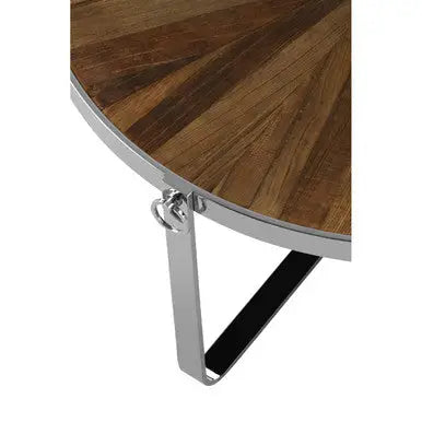 Brown Coffee Table with Elm Wood Top, Mitra