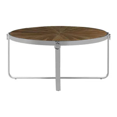 Brown Coffee Table with Elm Wood Top, Mitra