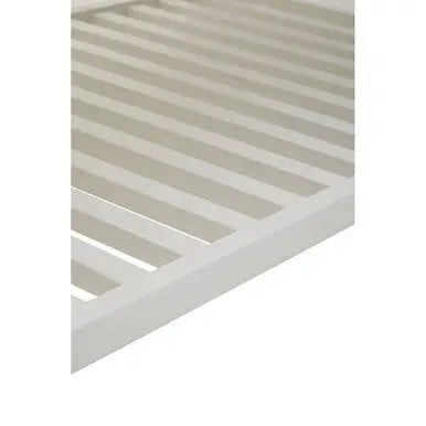 Brown Natural Oak and Birch Wood Rectangular Coffee Table with White Frame, Parkside