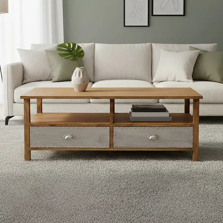 Brown Rectangular Storage Coffee Table, Shoreditch