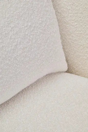 Bruge Cream Fabric Chair with Curved Back