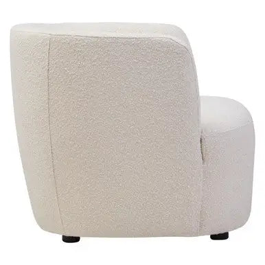 Bruge Cream Fabric Chair with Curved Back