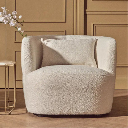Bruge Textured Cream Curved Chair