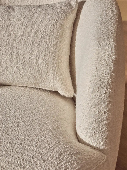 Bruge Textured Cream Curved Chair