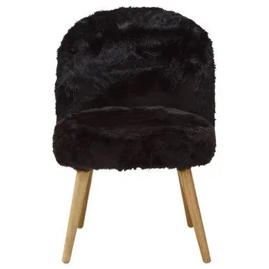 Cabaret Black Fur Effect Chair