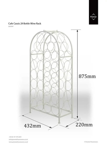 Cafe Cassis Cream 29 Bottles Wine Rack