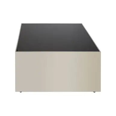 Carlox Black Glass and Chrome Finish Square Coffee Table