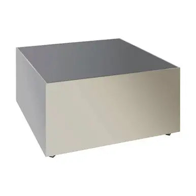 Carlox Black Glass and Chrome Finish Square Coffee Table