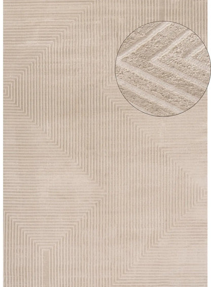 Carmel Beige-Cream Geometric Rug | 6050