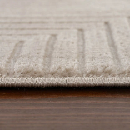 Carmel Beige-Cream Geometric Rug | 6050