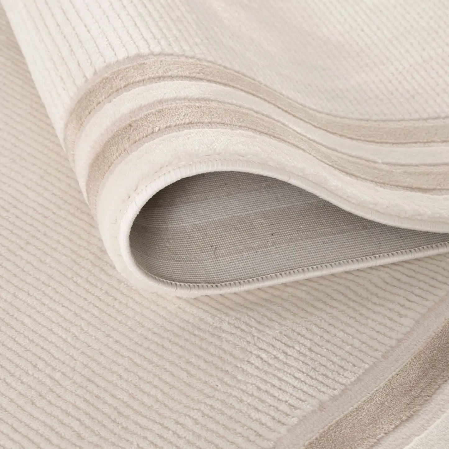 Carmel Cream-Beige Bordered Rug | 6060