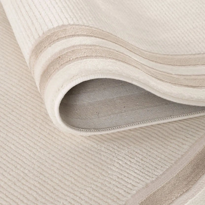 Carmel Cream-Beige Bordered Rug | 6060