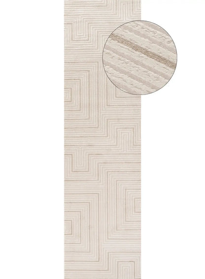 Carmel Cream-Beige Geometric Rug | 6040