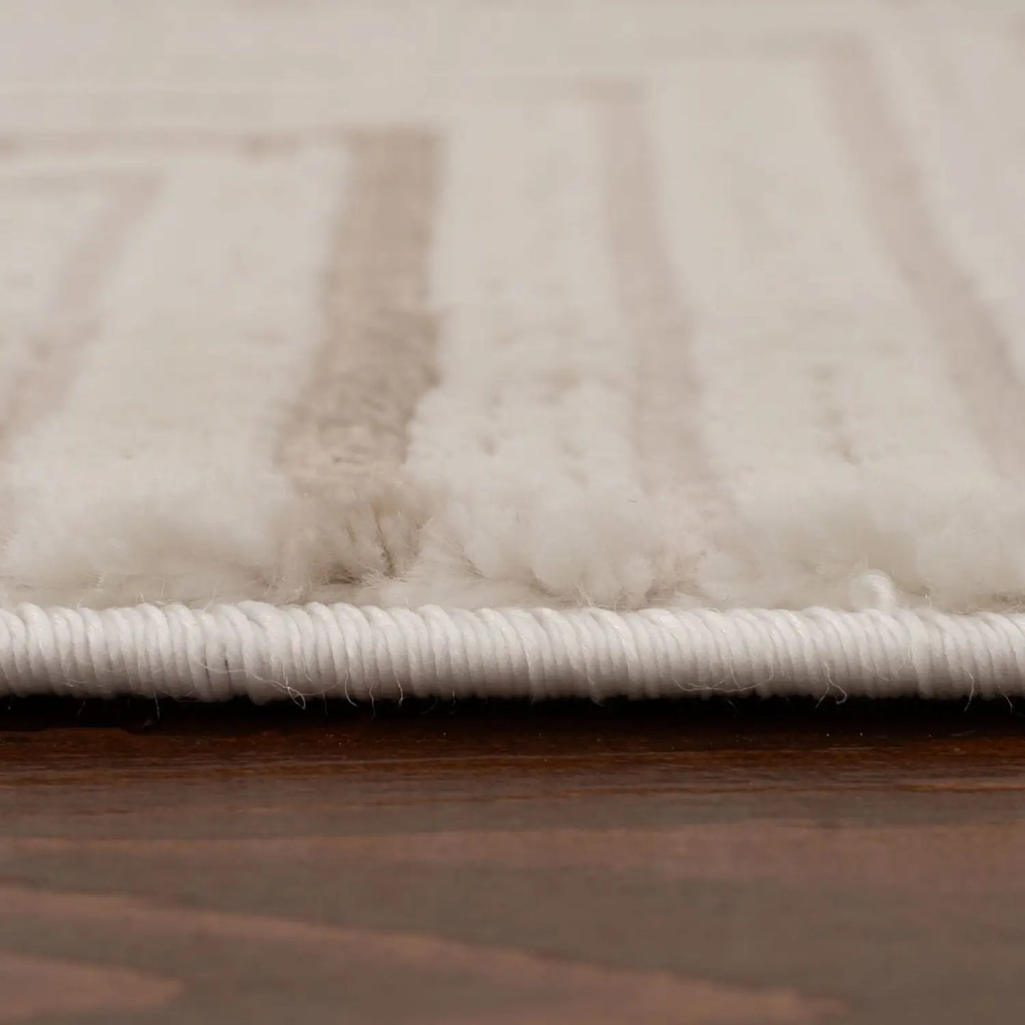 Carmel Cream-Beige Geometric Rug | 6040