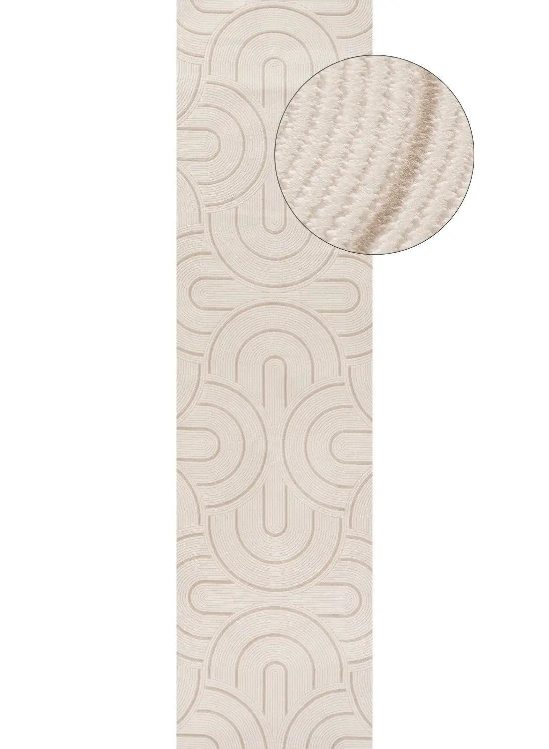 Carmel Cream-Beige Geometric Rug | 6070