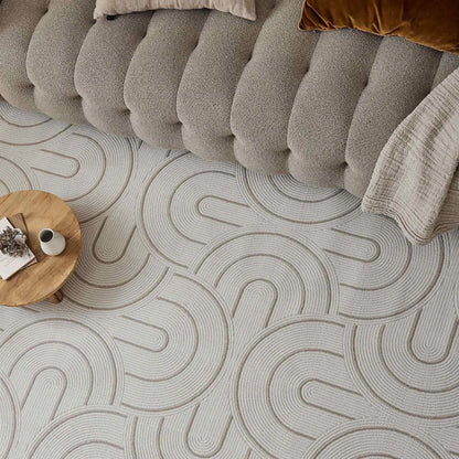 Carmel Cream-Beige Geometric Rug | 6070