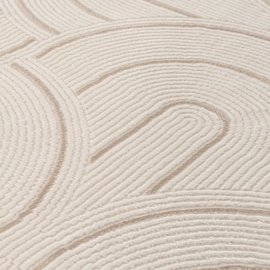 Carmel Cream-Beige Geometric Rug | 6070