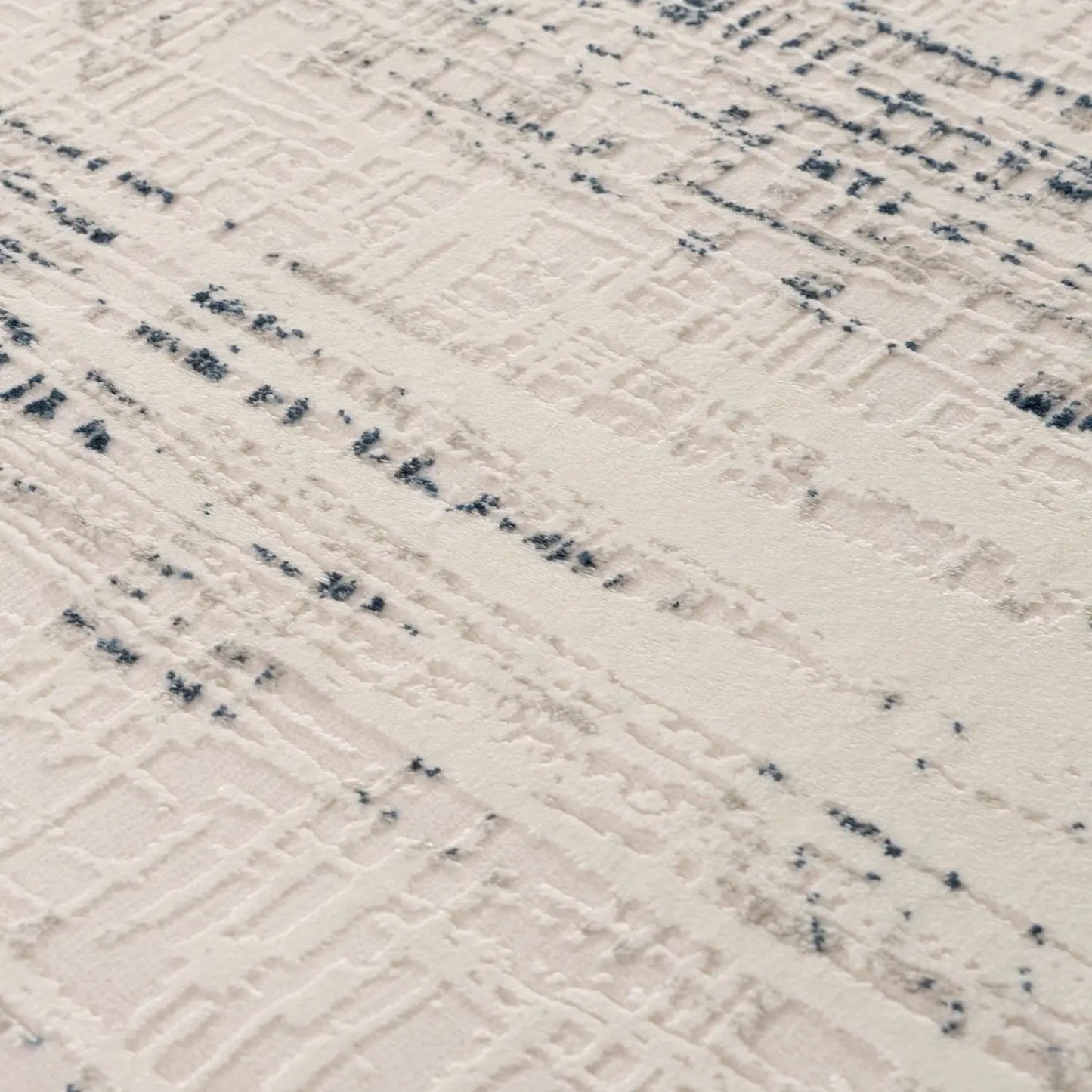 Carmel Cream-Blue Abstract Rug | 6030