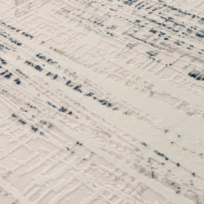 Carmel Cream-Blue Abstract Rug | 6030