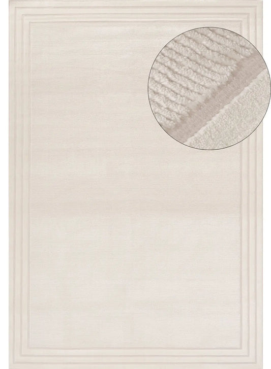 Carmel Cream Bordered Rug | 6060