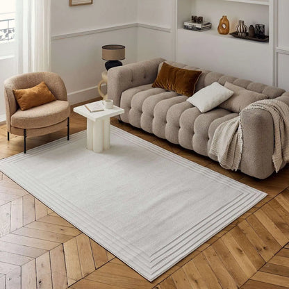 Carmel Cream Bordered Rug | 6060