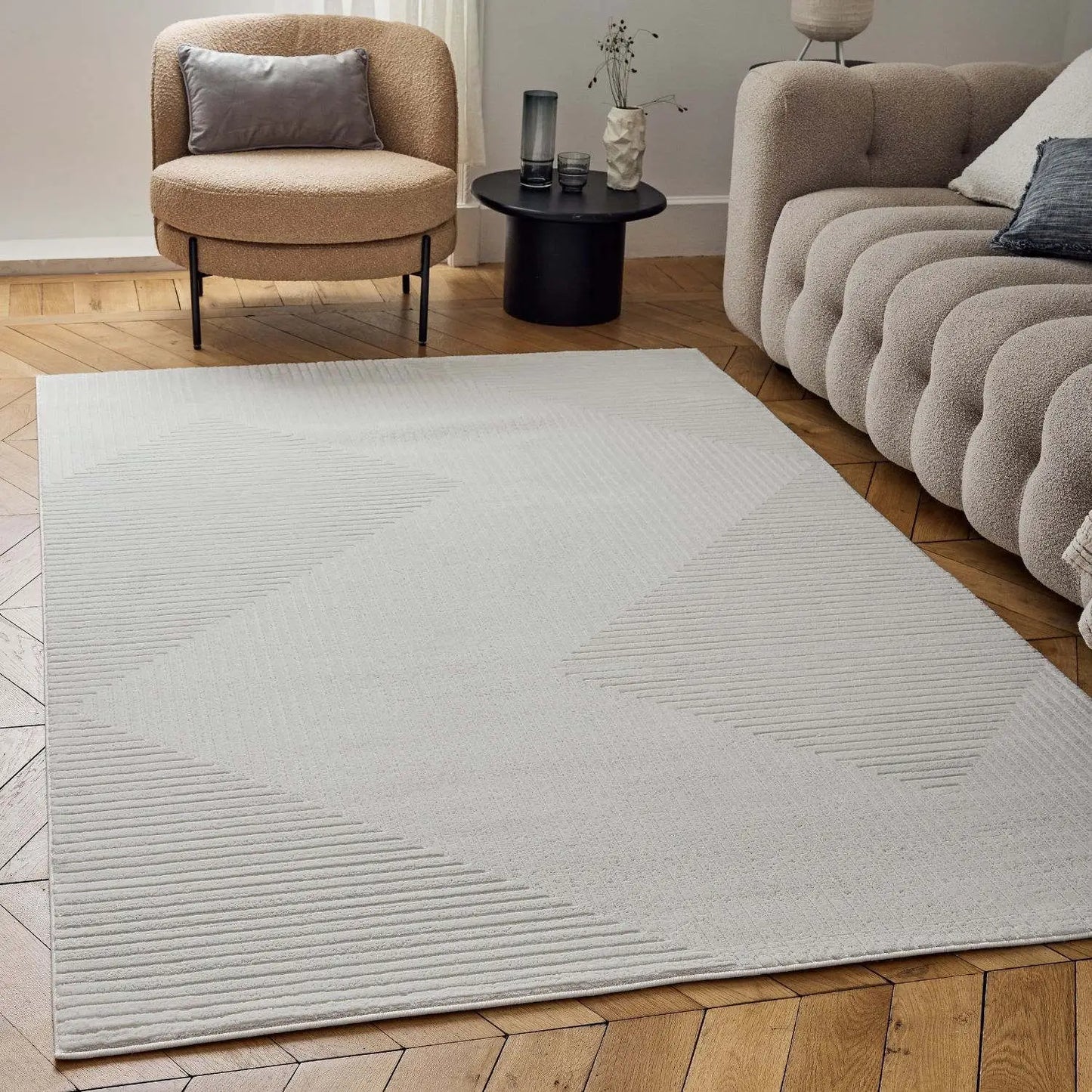 Carmel Cream Geometric Rug | 6040