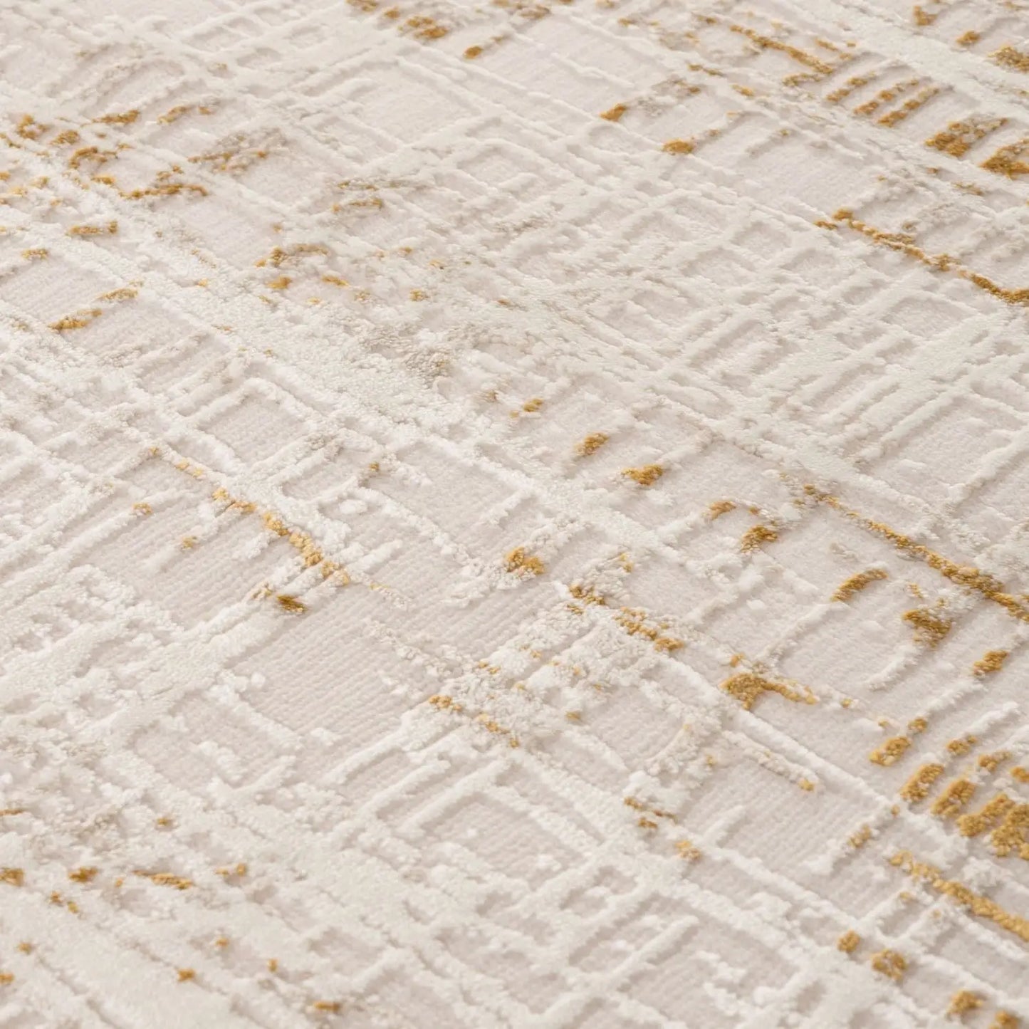 Carmel Cream-Gold Abstract Rug | 6030