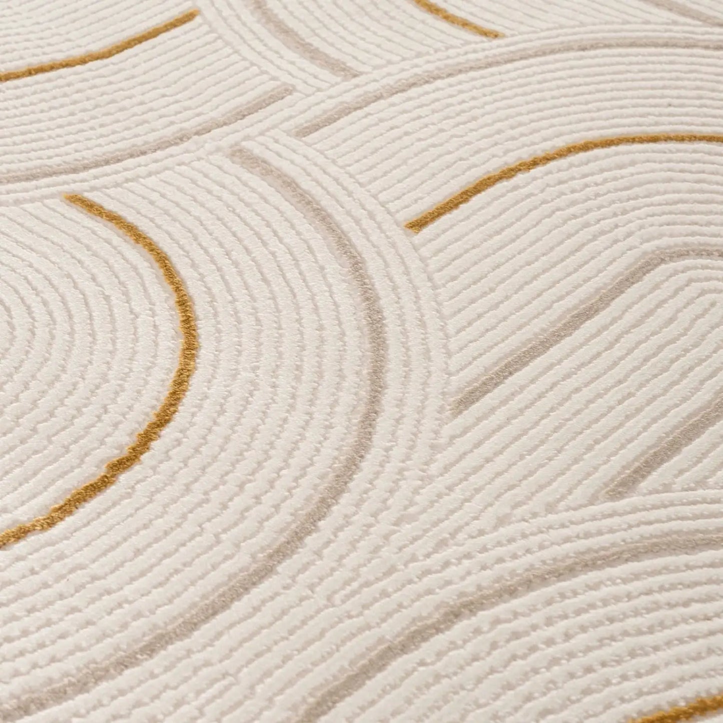 Carmel Cream-Gold Geometric Rug | 6070