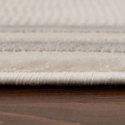 Carmel Cream-Grey Bordered Rug | 6060