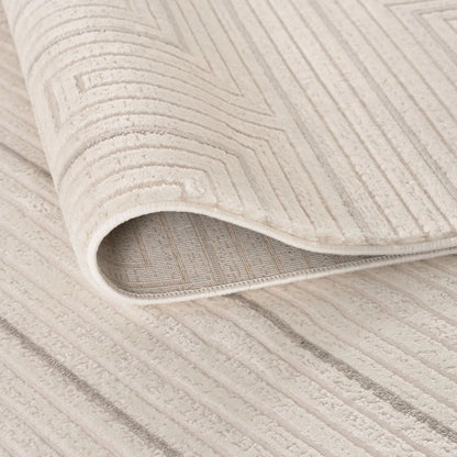 Carmel Cream-Grey Geometric Rug | 6040