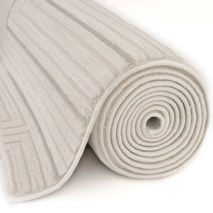 Carmel Cream-Grey Geometric Rug | 6040