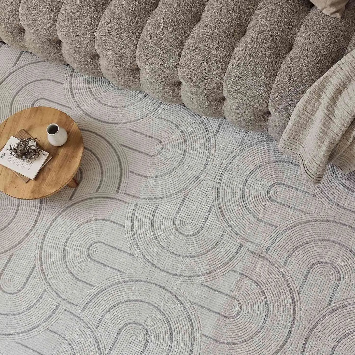 Carmel Cream-Grey Geometric Rug | 6070