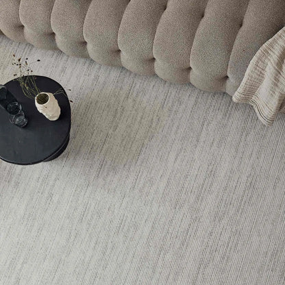 Carmel Cream-Grey Striped Rug | 6010