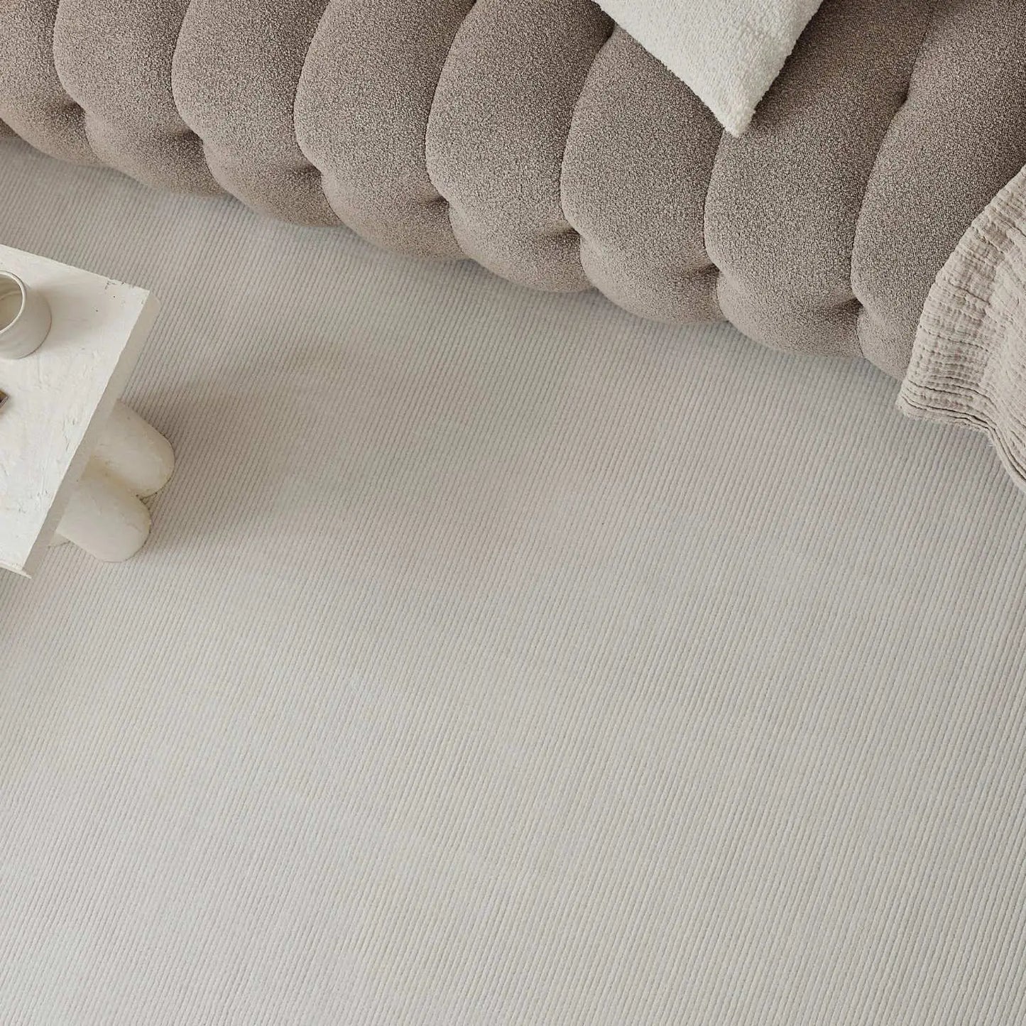 Carmel Cream Striped Rug | 6010