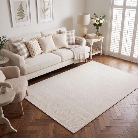 Carmel Cream Striped Rug | 6010