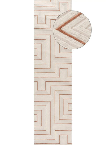 Carmel Cream-Terra Geometric Rug | 6040