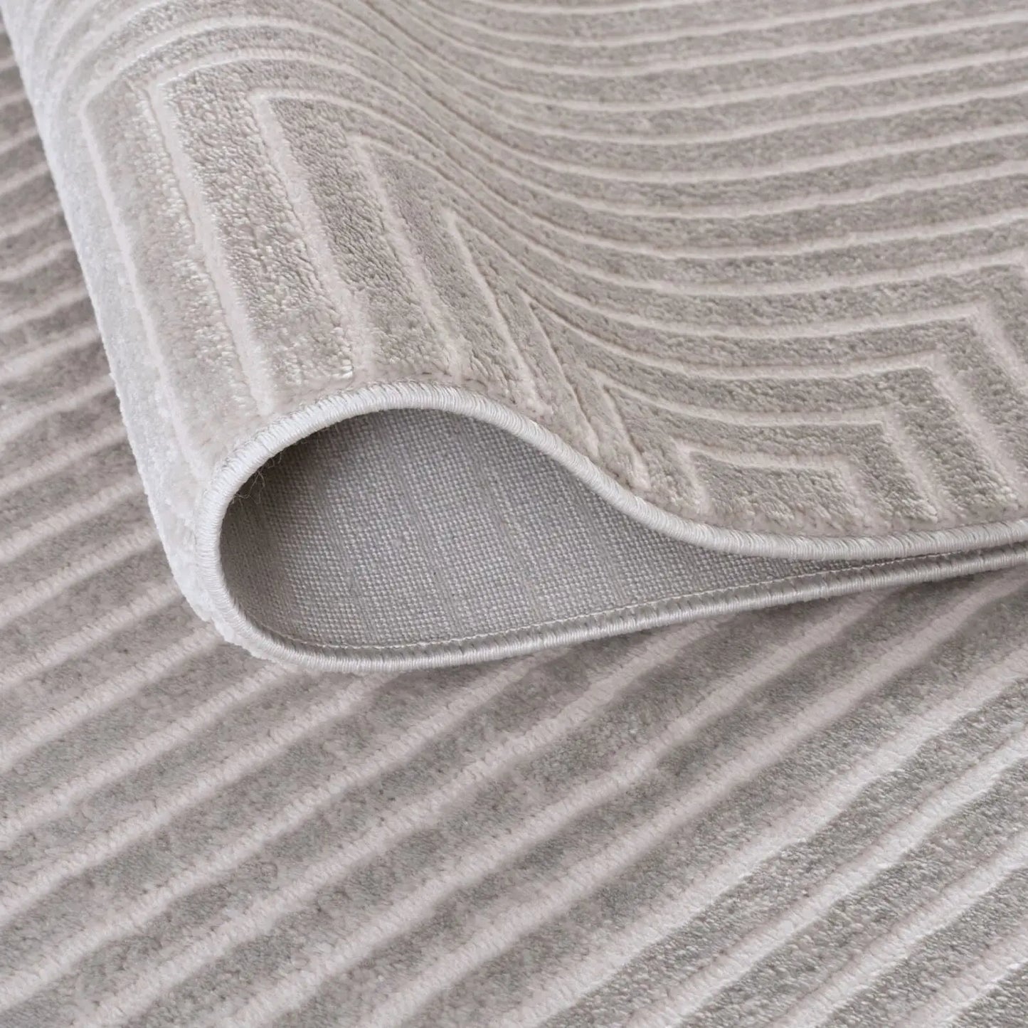 Carmel Grey-Cream Geometric Rug | 6050
