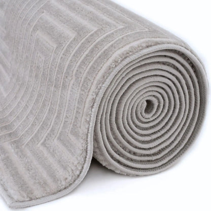 Carmel Grey-Cream Geometric Rug | 6050