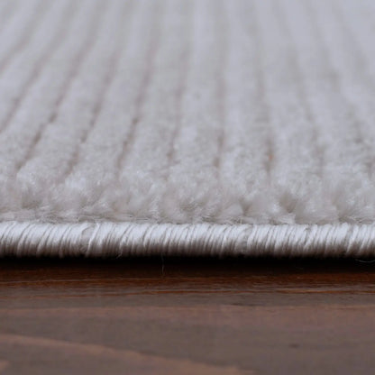 Carmel Grey-Cream Striped Rug | 6020