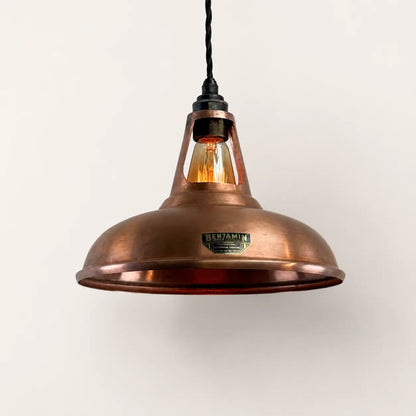 Cawston Antique Copper Coolicon Lampshade Pendant Light - 11 Inch