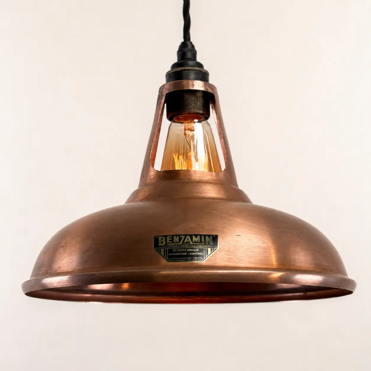 Cawston Antique Copper Coolicon Lampshade Pendant Light - 11 Inch