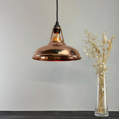 Cawston - Genuine Solid Copper Slotted Lampshade Pendant Ceiling Light - 11 Inch