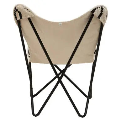 Cefena Black and White Butterfly Chair