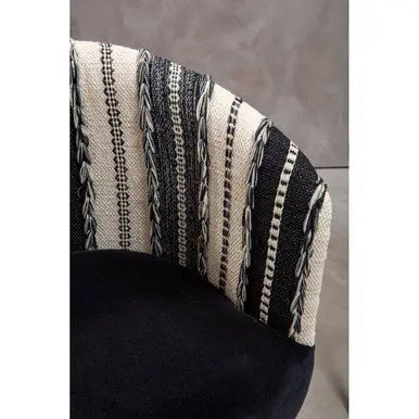 Cefena Black and White Chair