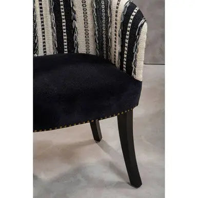 Cefena Black and White Chair