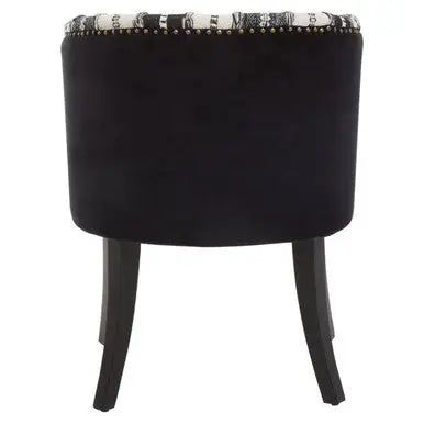 Cefena Black and White Chair